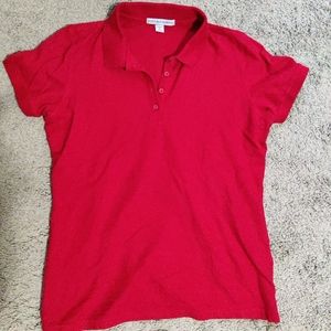 Ladies Small Red Port Authority shirt